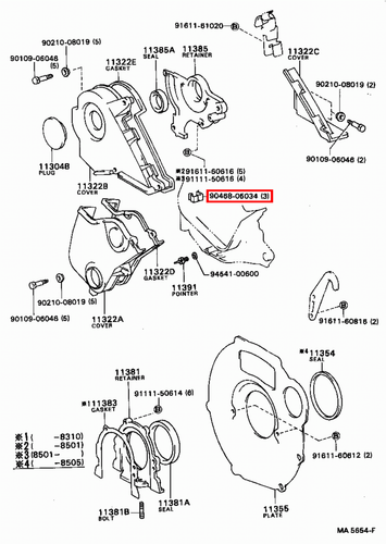 Genuine LandCruiser 80 75 70 78 Series 1HZ 1KZ 1PZ 1HD Timing Belt Cover Clip - Picture 13 of 20