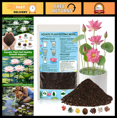 Nutrient-Rich Aquatic Plant Soil for Water Lilies & Lotuses - 2 LB Clay-Based Me