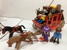 Playmobil Complete Western Red Express Stage Coach Set 3245 - Cowboy- 1988