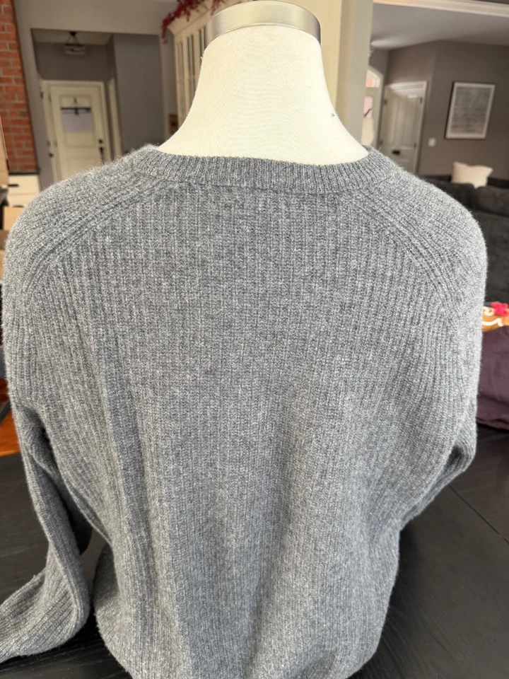 Rag & Bfone Men's Charcoal Gray Cashmere Knit Sweater Size XL EUC - Image 3 of 4