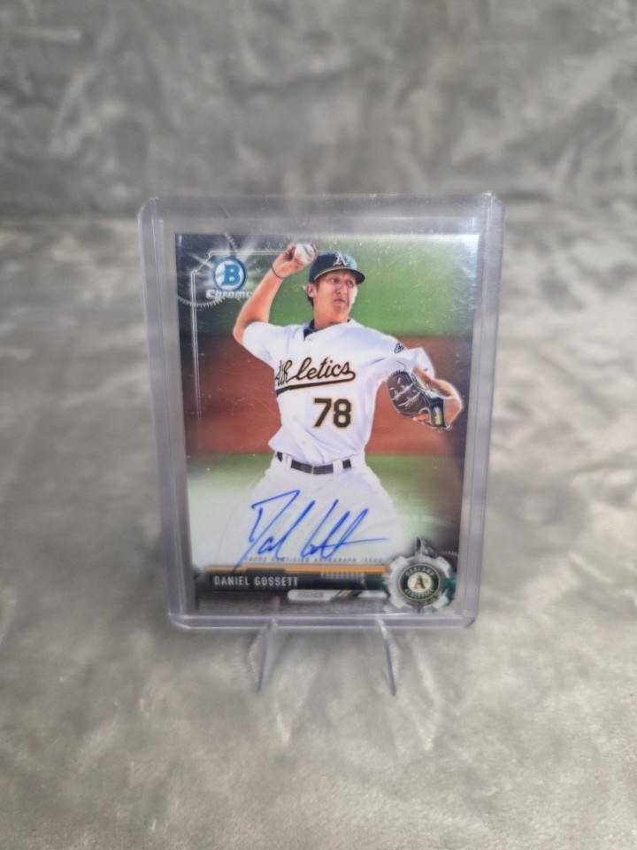 2017 Bowman Chrome Prospect Autographs Daniel Gossett Auto Oakland Athletics A's