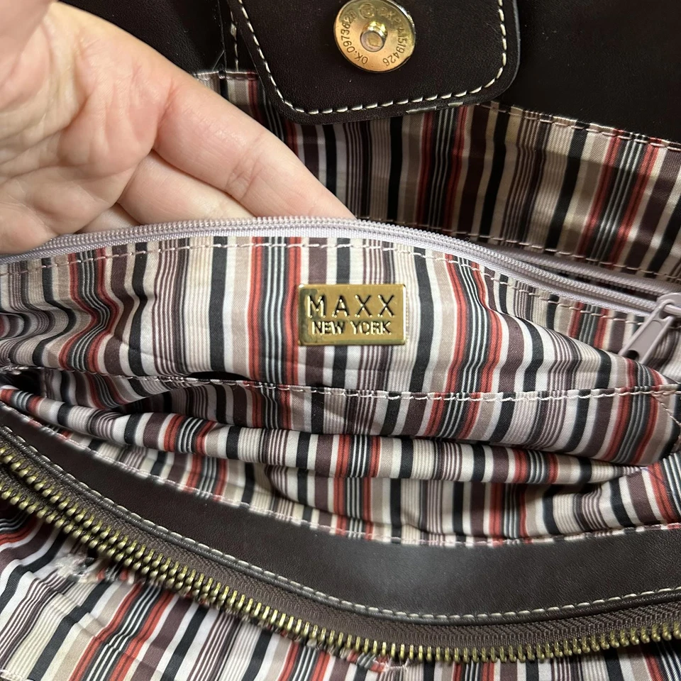 MAXX Нью-Йорк наплечная сумка синий коричневый GeometricY2K - Изображение 3 из 4