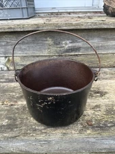 Vintage Cast Iron Pot Cauldron With Handle