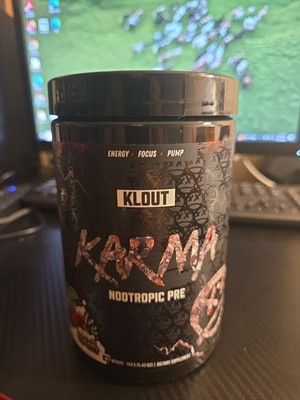 Klout Karma Pre Workout, Arctic Cherry , 20 Servings Exp: 08/2027