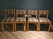 Schreiber Teak Dining Chairs 1970s Vintage Mid Century Set of 4