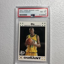 2007 Topps Rookie Card. Kevin Durant. PSA 8. rookie card picture