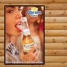 Corona Extra Beer Poster 16x24 Vintage Style Sexy Girl 90s Style Bar Decor