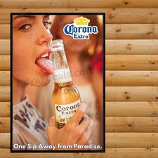 Corona Extra Beer Poster 16x24 Vintage Style Sexy Girl 90s Style Bar Decor