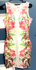 GUESS Dress Sleeveless  Jersey  Floral Crystals Women S