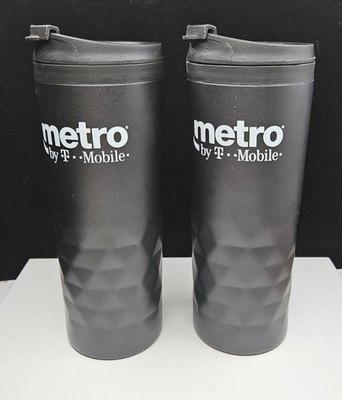 #ad #ad Metro By T Mobile Water Bottle Black LOT OF 2 NEW $24.88