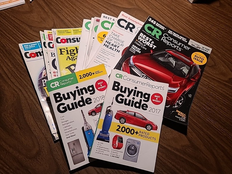 Consumer Reports Magazine Lot – 2012 & 2017 Issues + Yearbooks – Gently Perused,