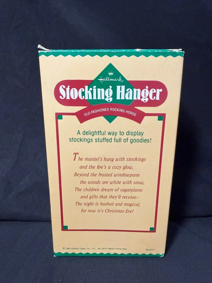 Colgador de medias de caballo mecedor móvil sello navideño vintage Foto 2 de 2