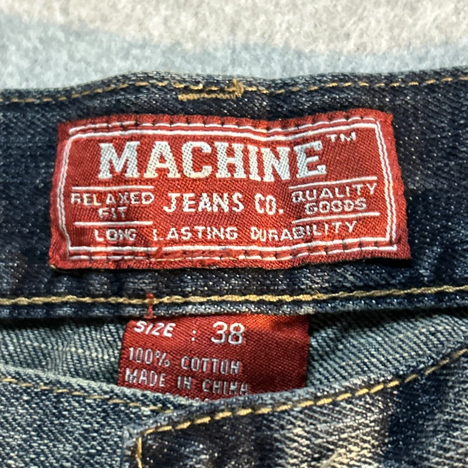 Pantalones Cortos de Jean Y2K Machine Calce Relajado Denim Oscuro - Talla 38 Cintura Foto 4 de 4