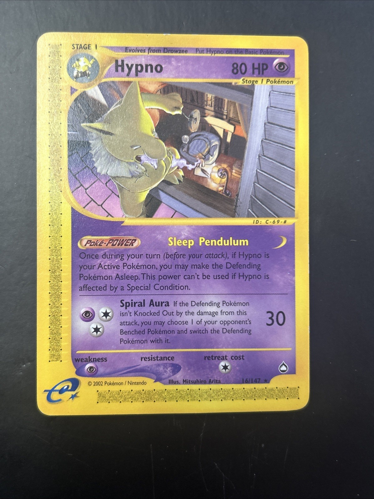 Hypno 16/147 Aquapolis Non-Holo Rare LP Pokemon TCG