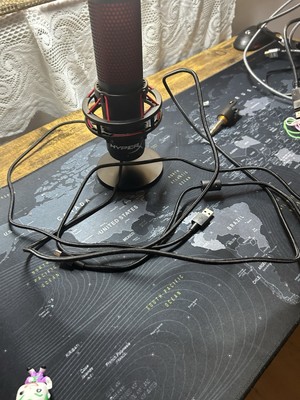 HyperX QuadCast Red LED USB Cardioid Mikrofon - Schwarz