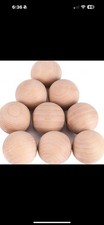 44 PCS 2 Pouces Boules Artisanales en Bois, Boule Ronde en Bois Naturel Inachevée
