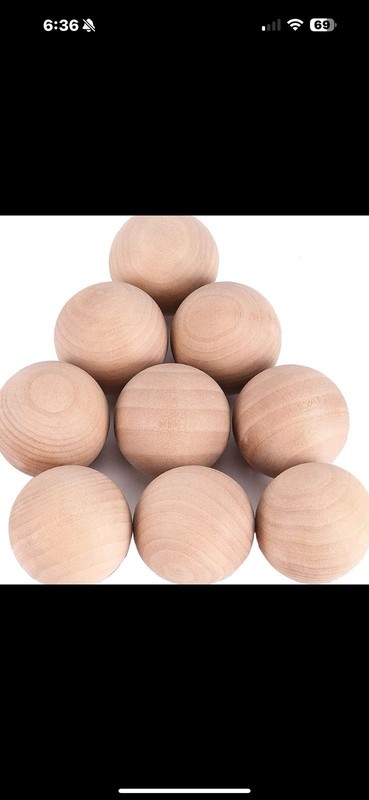 45 PCS 2 Inch Wood Craft Balls, Unfinished Natural Wooden round Ball