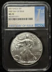 2017 - NGC MS 70 - American Silver Eagle One Dollar S$1 999 Fine 1 Oz Coin -011