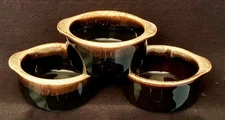 3 Brown PFALTZGRAFF 4.5" diameter Round Casseroles or Soup Crocks #302 - PERFECT