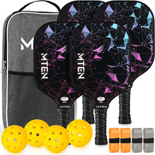 Pickleball Paddles, USAPA Approved Fiberglass Surface Pickleball Set with Pickle