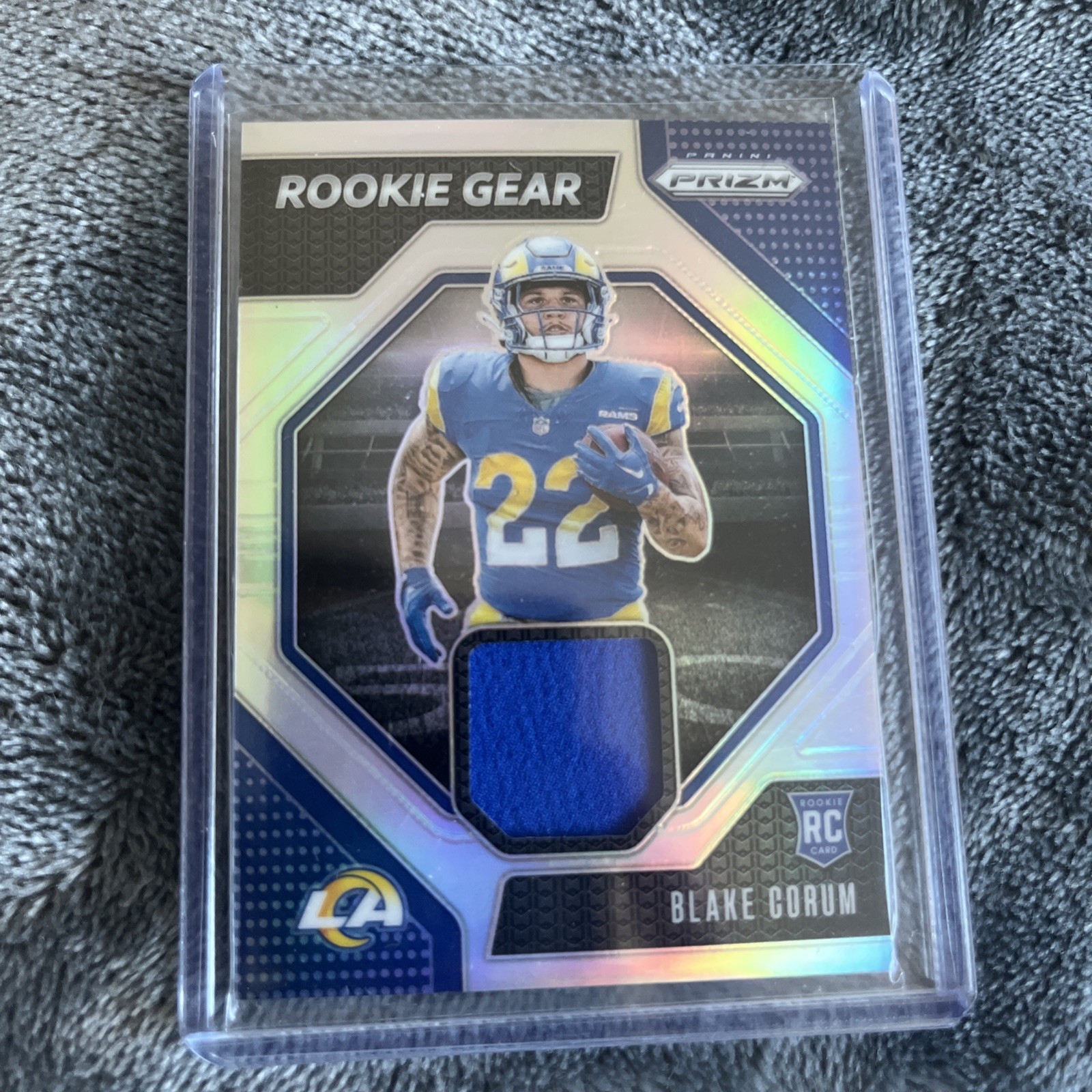 2024 Panini Prizm - Rookie Gear Blake Corum #RG-BCM (MEM, RC)