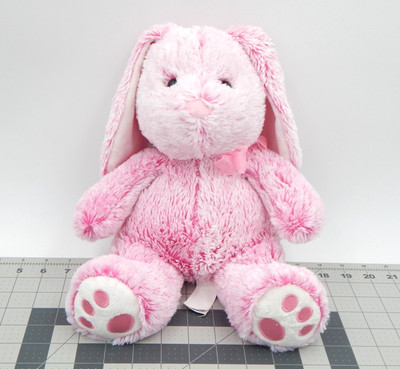 Hug Fun Bunny Rabbit Plush 12 In Pink White Stuffed Animal Floppy Ears Easter