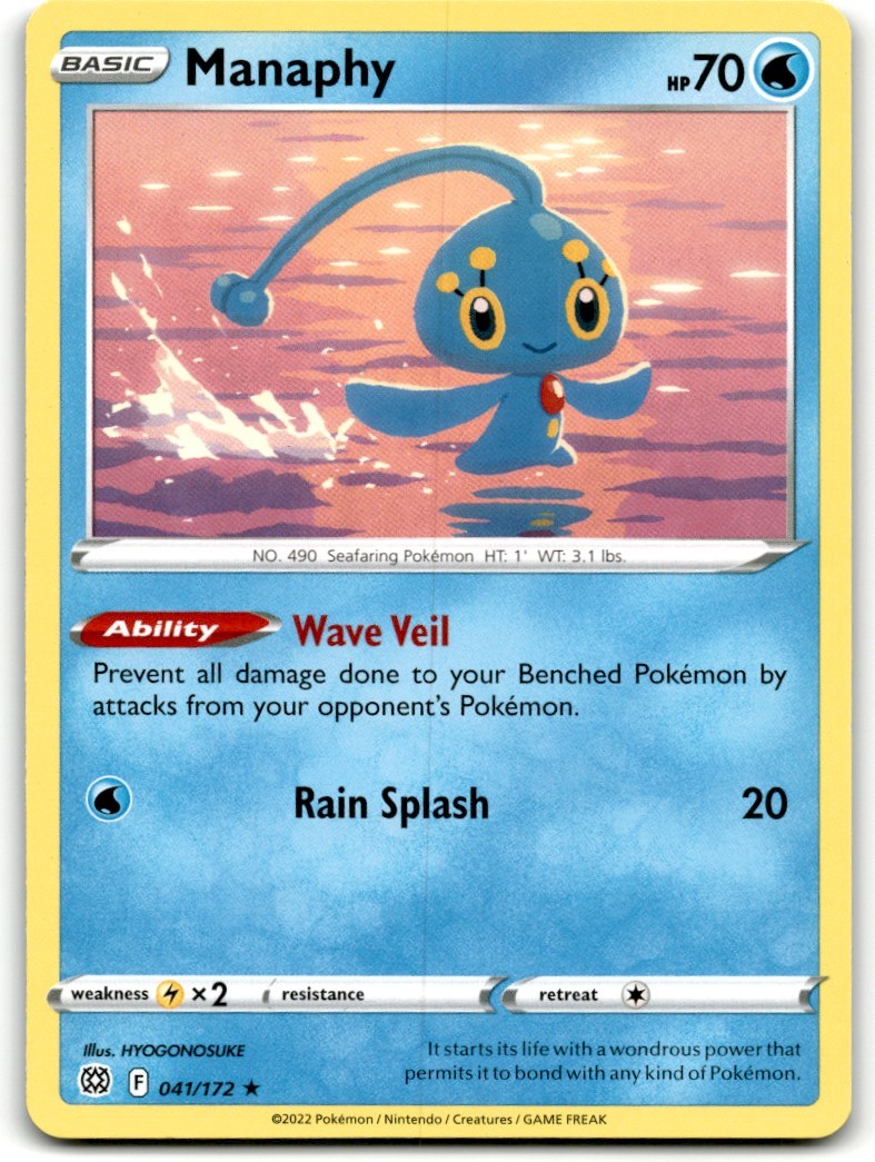 2022 Sword & Shield - Brilliant Stars Pokemon Trading Card #41 Manaphy