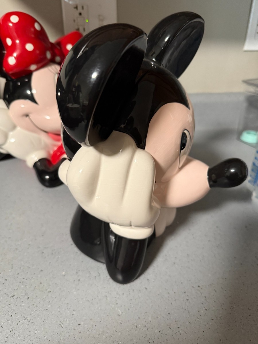 Vintage Mickey / Minnie Mouse Cookie Jar Disney/ Treasure Craft