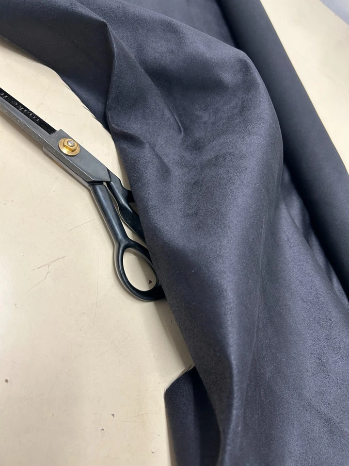 Suede FABRIC upholstery  car interior alcantara type black, blue ,grey  150CM - Image 4 of 4