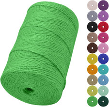 Jute Twine String, 2mm 656 Feet Natural Garden Twine for Crafts, Colored Jute Ro