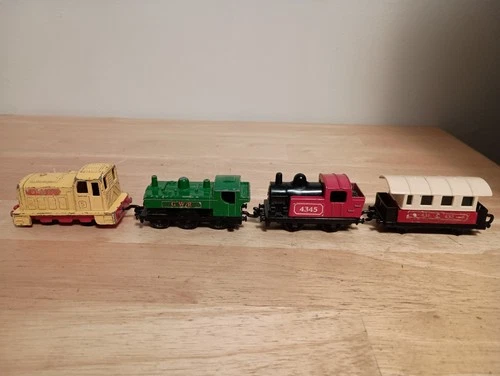 Vintage Lesney Matchbox Superfast 4-Piece Toy Train Set LOOSE Made in England