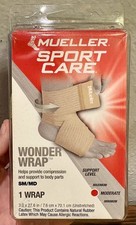 Mueller Moderate Support Wonder Wrap for Ankle, S/M, Beige, BNIP