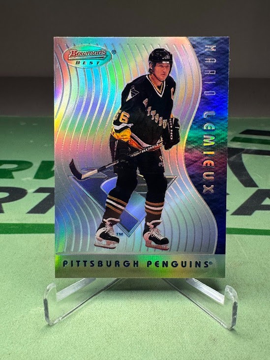1995-96 Bowman's Best Mario Lemieux Refractor #BB10 - Pittsburgh Penguins