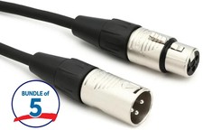 RapcoHorizon RM1 Microphone Cable - 5-feet 5-Pack 