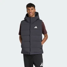 adidas men Helionic CLIMAWARM Hooded Down Vest