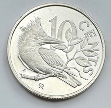 1975 British Virgin Islands 10 Cents Proof Coin- Bird - Caribbean -Free Shipping