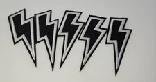 Lot Of 5 Iron On Lightning Bolt Patches Embroidered Patch