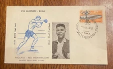 Cassius Clay Muhammad Ali Boxing 1960 Rome Olympics Gold Medal Cachet Cover