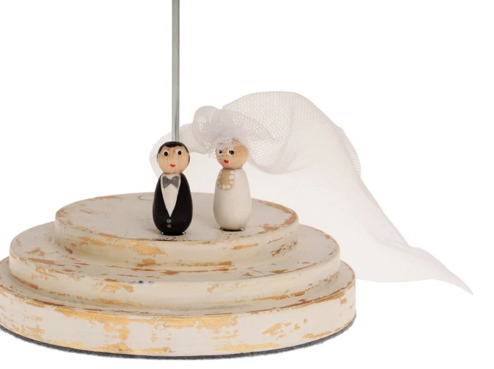 Un avión sobre un soporte, centros de mesa para mesa de boda. Regalo ducha nupcial. Foto 3 de 4