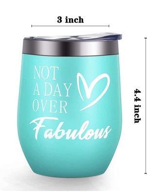 12oz Stainless Steel Insulated Wine Tumbler With Lid