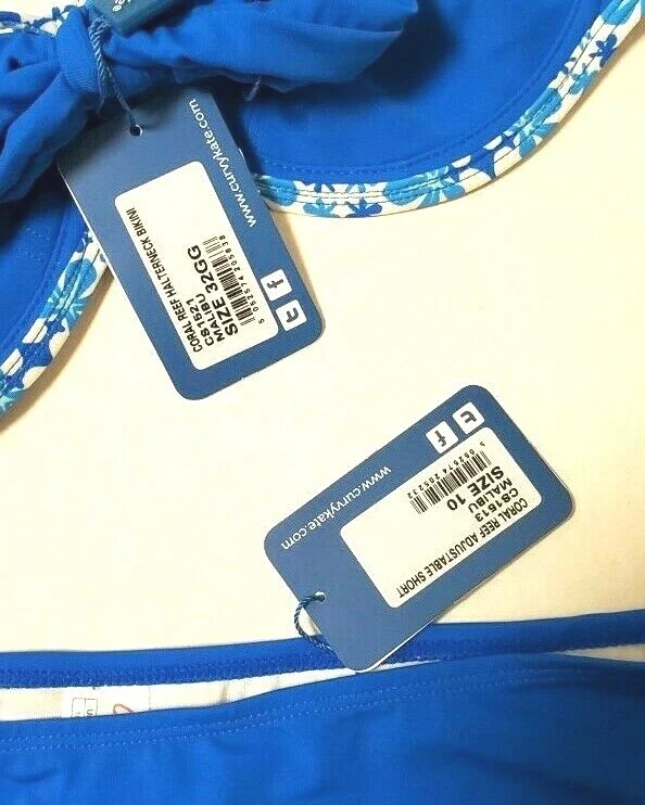 Nuevo con etiquetas Top de bikini halter Curvy Kate "Coral Reef" 32GG e inferior Foto 3 de 3