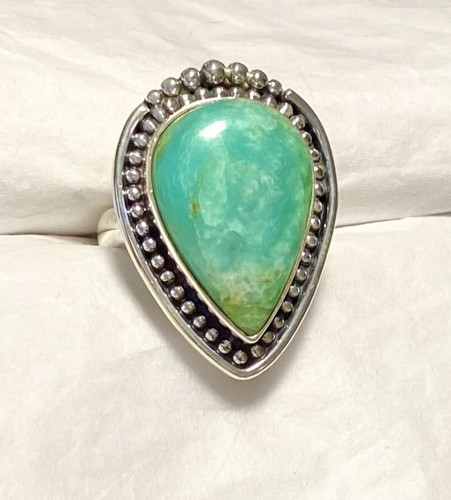 Beautiful Natural Rare Peruvian Opal Ring 925 Sterling Silver Size 7๐น - Picture 8 of 11