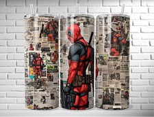 Taza vaso de superhéroe de cómic Deadpool 20 oz
