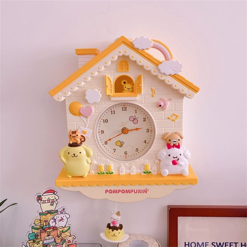 My Melody Cinnamoroll Pom Pom Purin Wanduhr Uhr Pendeluhr Anhänger - Bild 5 von 18