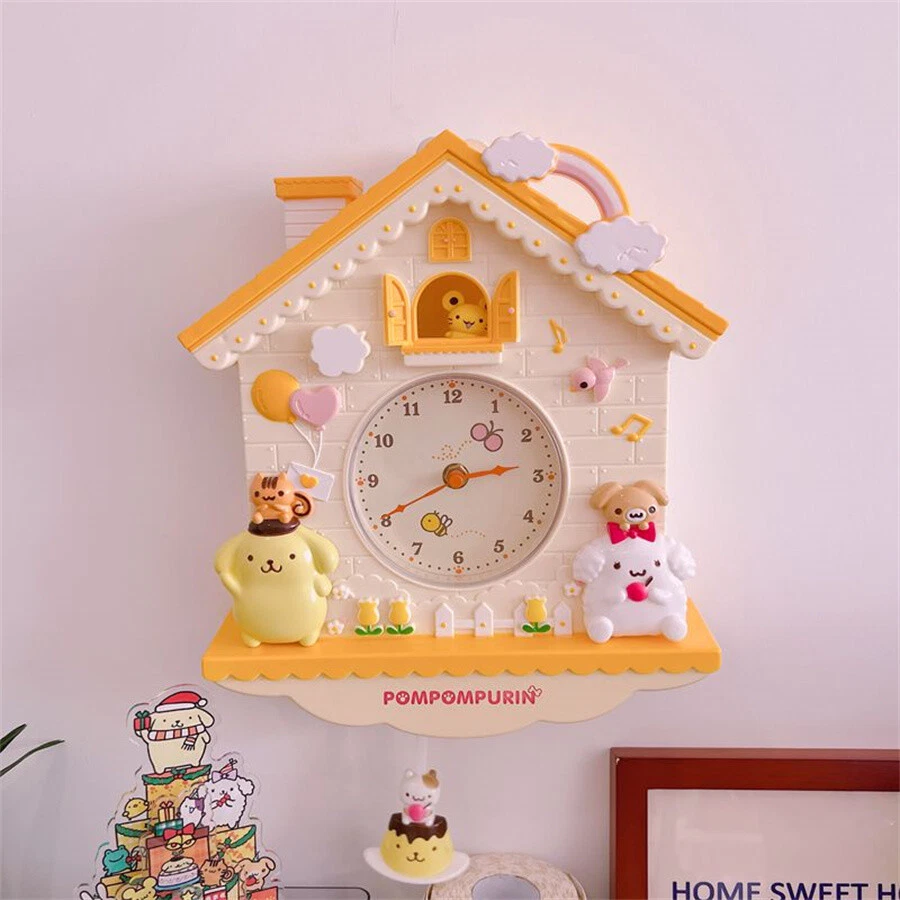 Reloj de Pared My Melody Cinnamoroll Pom Pom Purin Reloj Péndulo Reloj Regalo Foto 3 de 4