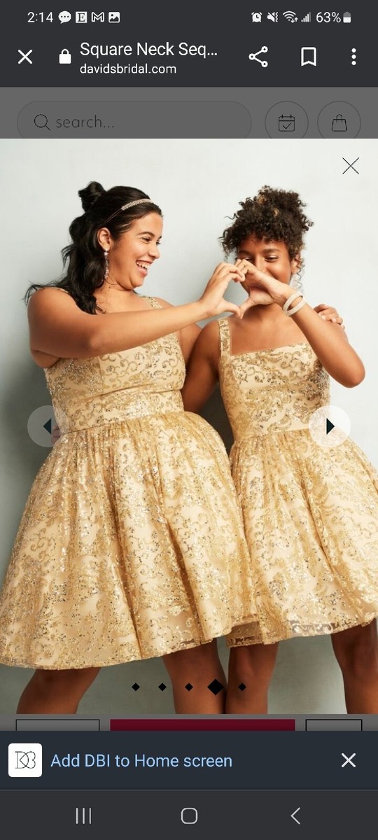 juniors gold sequin dress Sequined Junior Bridesmaid Dresses,A-line Flower Girl Dress,JB00019