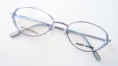 Markengestell Damenbrille elegante Fassung Metall Marke Gerry Weber blau Gr.M