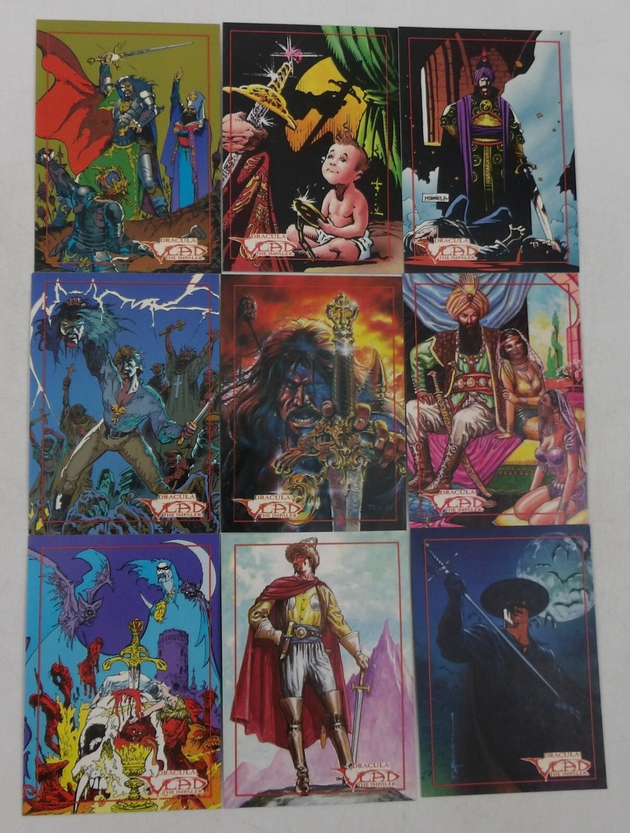Dracula: Vlad the Impaler Puzzle Trading Card set of (9) Mike