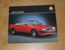 Maserati Spyder Double Sided Brochure / Flyer UK Market - 1990