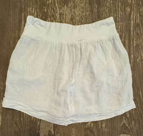 Splendid Iris Damengröße Medium weiß 100 % Leinen Bündchen Shorts Taschen weiß - Bild 9 von 9